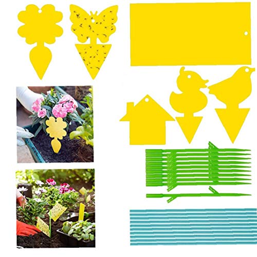 Yellow Sticky Fly Vallen Fly Stickers Opknoping Catcher dubbelzijdige Pluggable platen Protection for Plant Fruit - Image 4