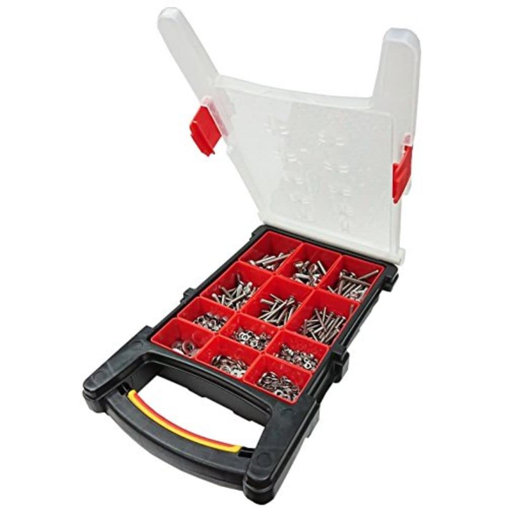 Merriway BH06616 Tornillos de máquina de Acero Inoxidable/Tuercas hexagonales y Arandelas Planas, Multicolor
