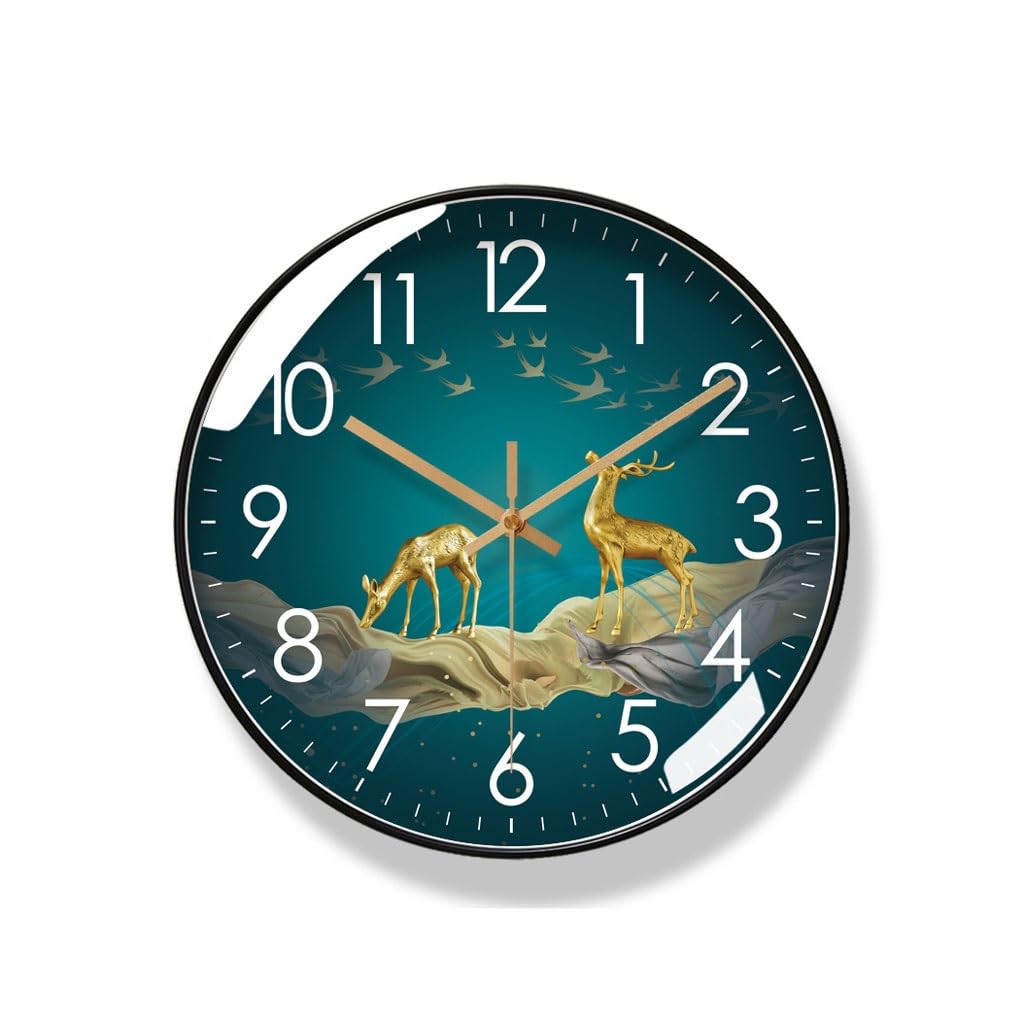Orologio da parete Orologio da parete in stile cinese Orologio da soggiorno Orologio da parete semplice nordico Orologio da casa Orologio silenzioso Reloj De Pared(A)