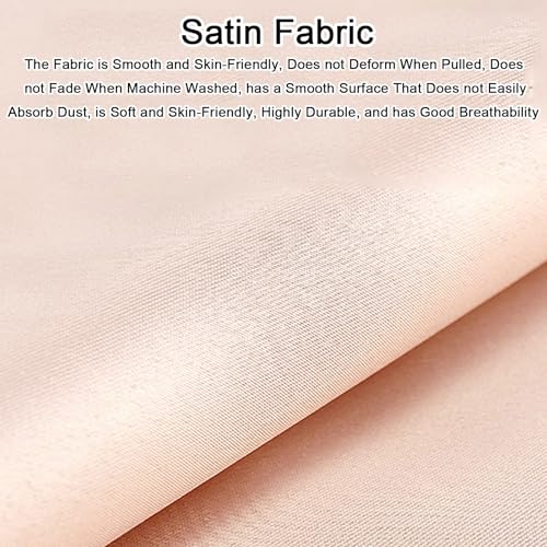 Garment Bags for Hanging Clothes Satin Fabric, Clothing Bags Storage Hanging Fully Sealed, Compressed Space 40%, Side Opening and Large Window(Beige,90x58x15cm/35x23x6in)3