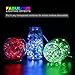 CYLAPEX 2 Set Color Changing Fairy Lights, Battery Operated Twinkle Lights with Remote, 16 Colors 50 LED on 16.4FT 4 Wires, 3AA Battery Powered String Lights for Bedroom Christmas Patio Waterproof