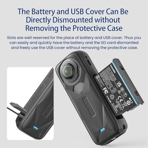 Funda de silicona y protectores para Insta360 X5 miniatura 3