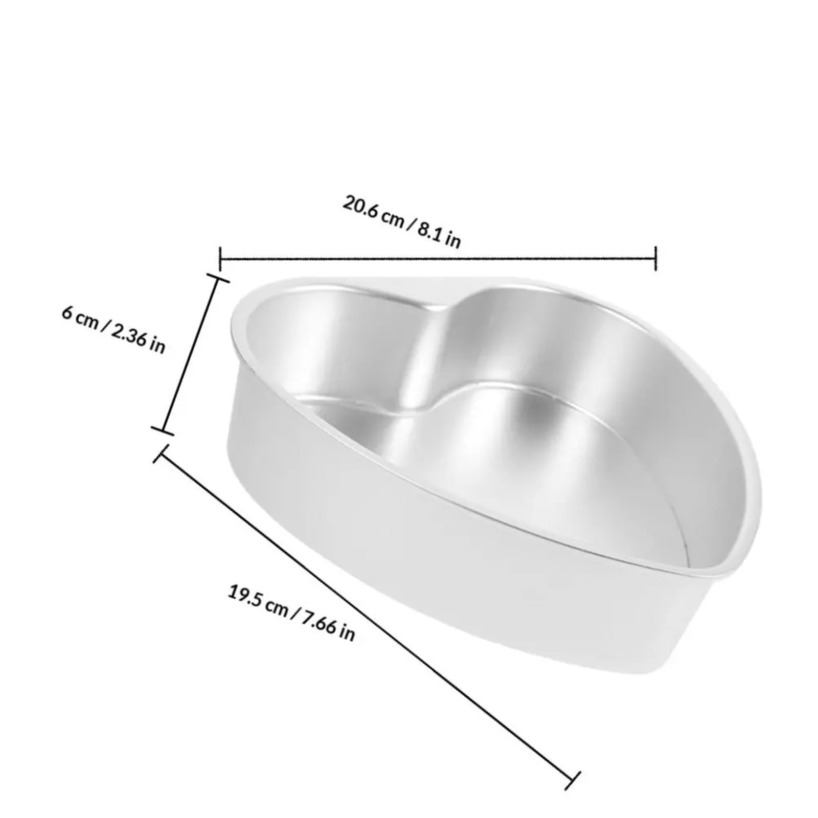 Moule à gâteau en forme de cœur alliage d'aluminium, 2 pièces pour Créer des Gâteaux