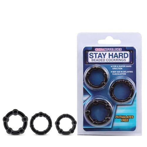Kit com 3 Anéis Penianos e Nódulos Massageadores – STAY HARD