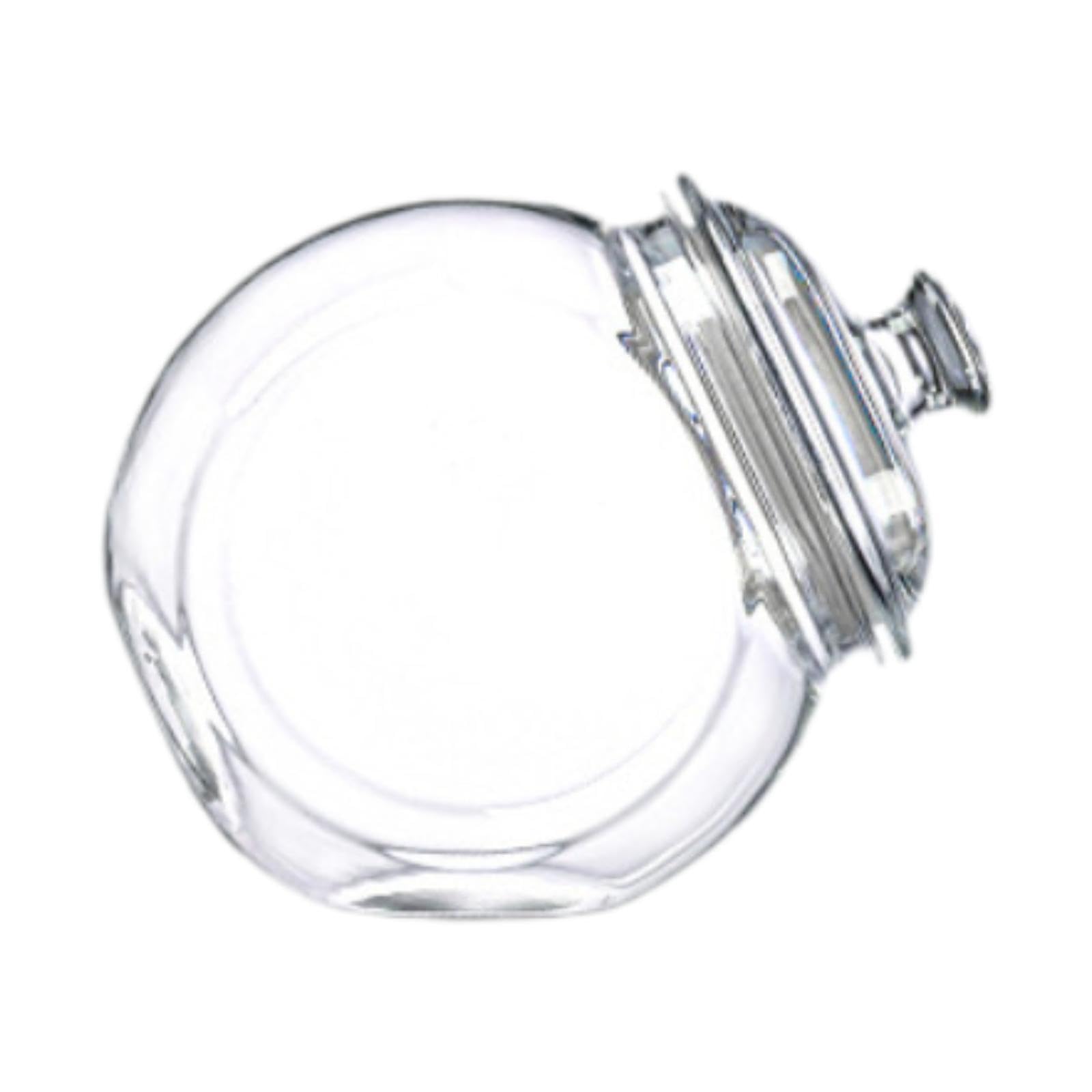 Tarro de Cristal Inclinado, Tarro de Dulces Multifuncional con Cierre, Recipiente de Almacenamiento para Decoración del Hogar, 6.2l, Individual