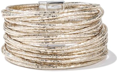 FANCY SHINY Layered Leather Wrap Bracelet