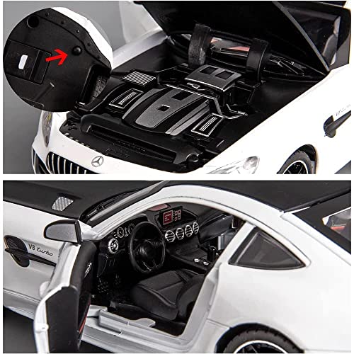 Image of SPITEN Mercedes Benz AMG GTR 1:32 Big Size Diecast Scale Model Alloy Metal Pull Back Toy car for Kids with Openable Doors & Light, Music Toy Vehicle for Kids -Colors as Per Stock