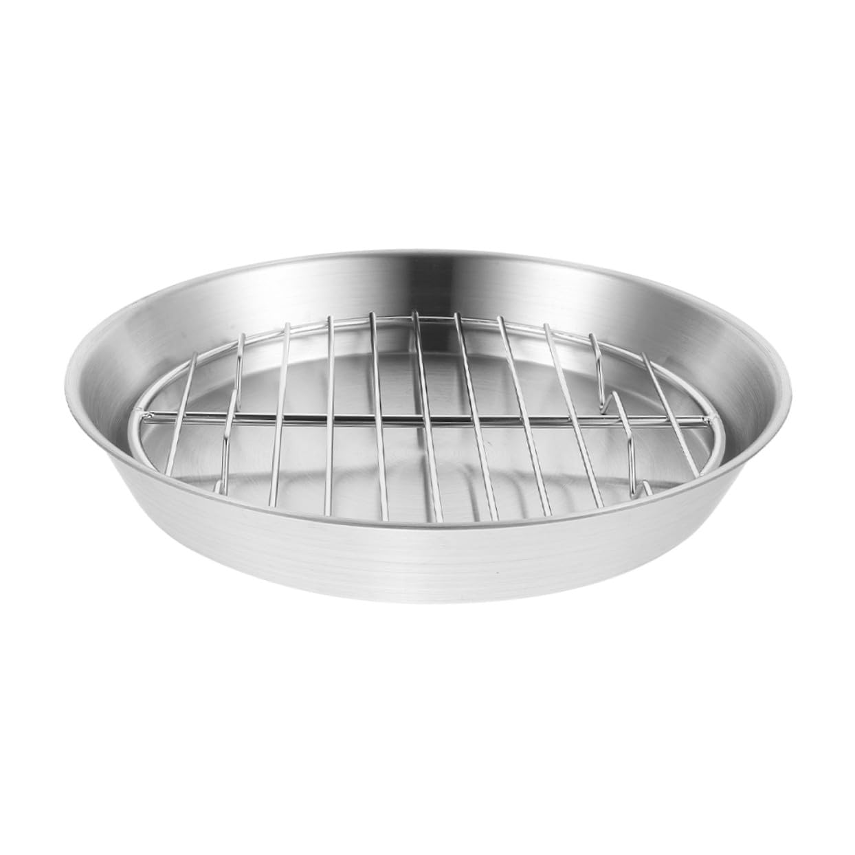 Supvox Edelstahl Grillplatte für Outdoor und Küche Multifunktionale Backform mit Fettablauf Hitzebeständig und Langlebig für Grill und Ofen