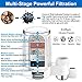 Lelekey Water Faucet Filtration System,Advanced Faucet Water Filter with Activated Carbon,Removes Lead & Chlorine，High Water Flow Tap Water Purifier for Home Kitchen Bathroom (White)