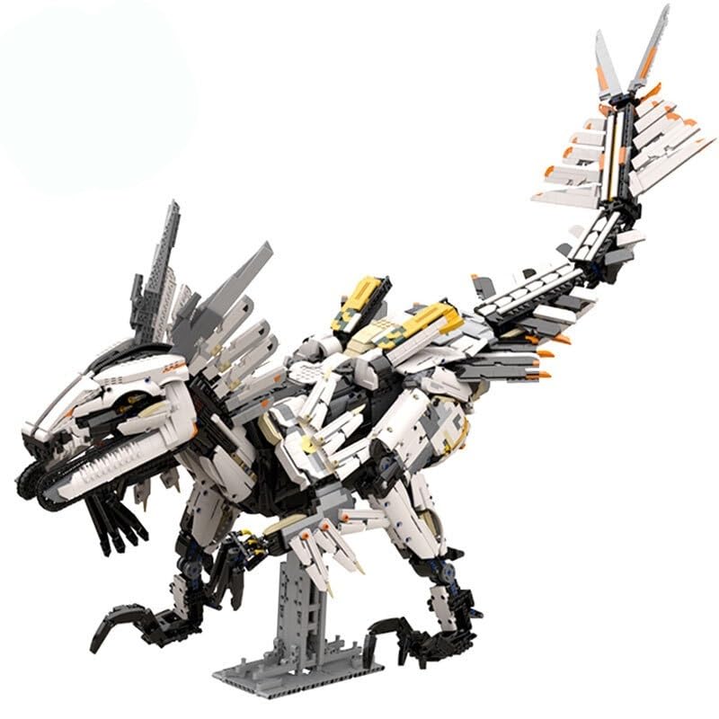 FORTTS Horizon Beast Building Set, Creative Game Character Model Long-necked Beast Mechanical Monster Mech Constructor Block Toys,Creative Collection (Color : 7030PCS, Size : PDF Manual)