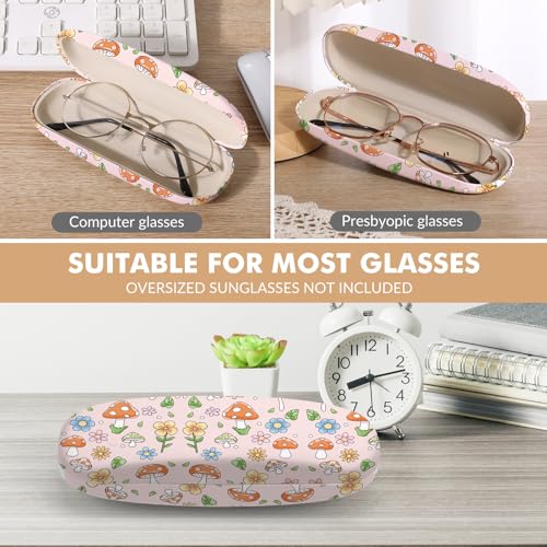 Image of Glasses Case Hard Shell,Portable Protective Eyeglasses Case, Eyeglass Holder Box with Cleaning Cloth, for men women