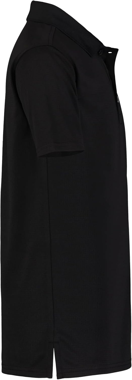 Izod Boys Performance Golf Grid Short Sleeve Stretch Collared Polo Shirt - Image 2