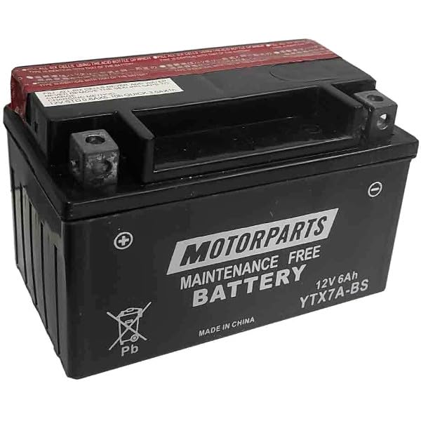 BATTERIA MOTORPARTS MINARELLI YTX7A-BS 12V 6AH COMPATIBILE CON KYMCO PEOPLE S 125 125 2005-2015 AGM SENZA MANUTENZIONE MOTO SCOOTER