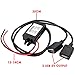 GEREE Waterproof DC Converter 8-22V to 5V 3A/15W Dual Power Adapter DC to DC Buck Converter Step Down Power Supply Module Car Power Converter Double USB Cable Connector Car Charger 12V to 5V