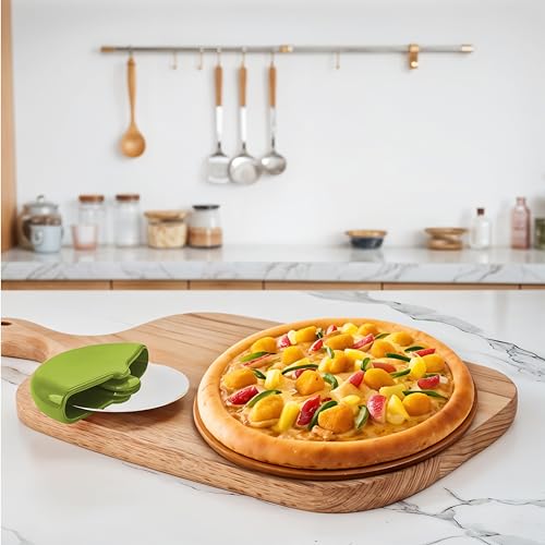 Image of Pizza Cutter Roll Cutting Wheel Pizza Cutter, Sandwich Cutter for Home - RA076 - Green