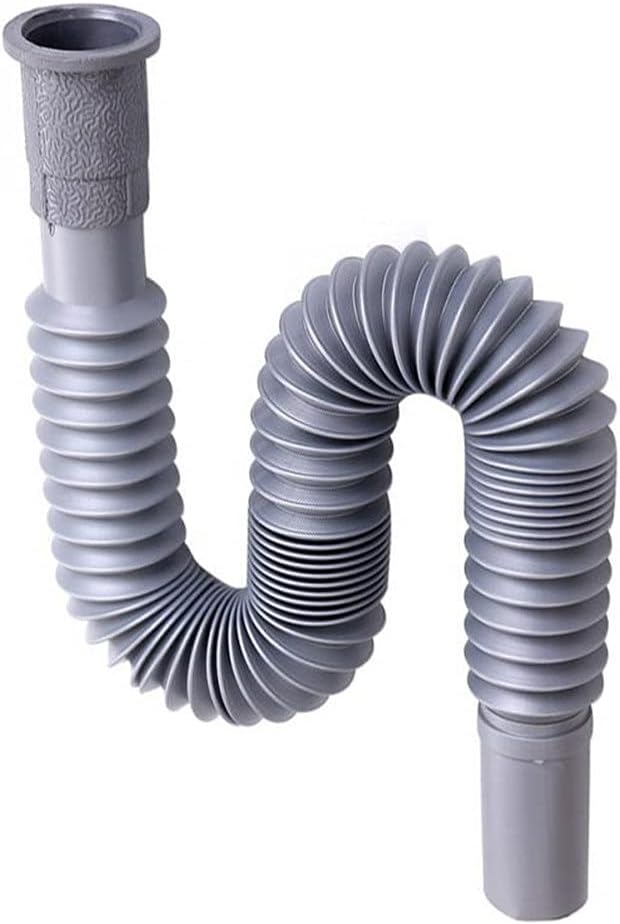 HBJWOV 1 x Plumbing Hose 80cm Kitchen plastic Flexible Retractable Sink Basin Water Drain Pipe