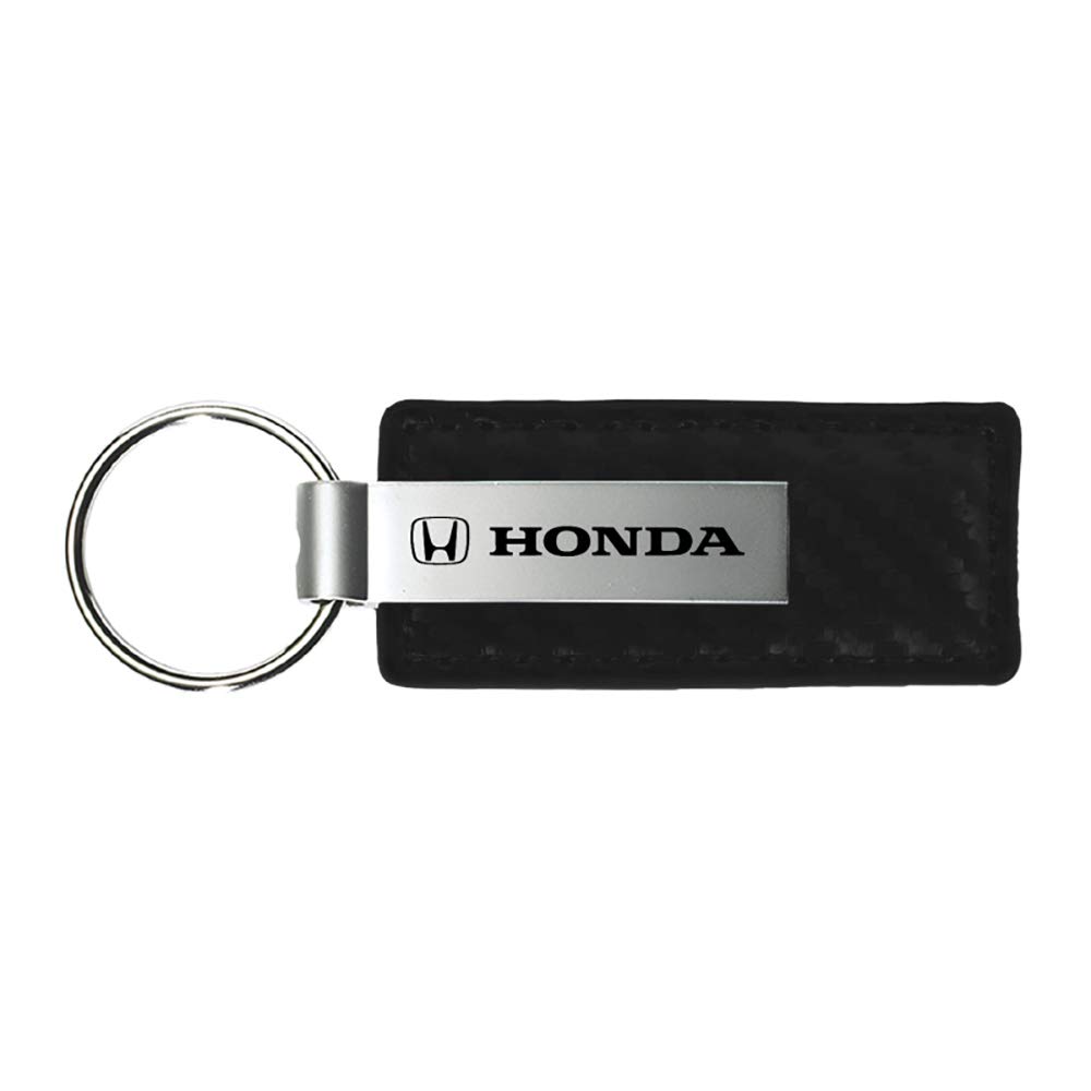 Au-TOMOTIVE GOLDINC. Officially Licensed Carbon Fiber Leather Key Chain for Honda (Black)