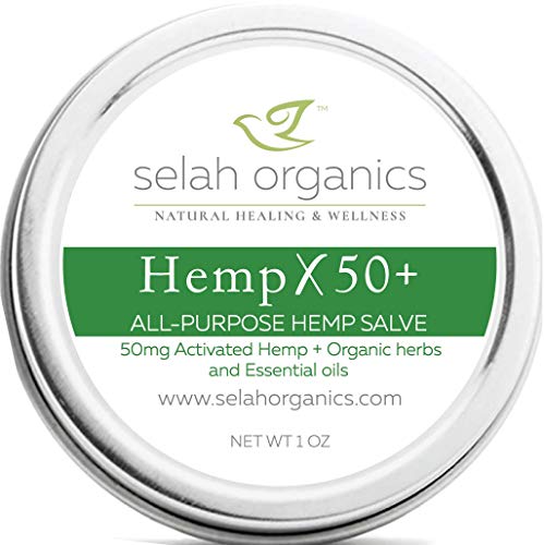 50mg All-Purpose Hemp Salve + CBG | Concentrated Hemp Formula | Natural Muscle Relaxer with Joint & Nerve Support | All Natural, Plant-Based Hemp Rub | Menthol, Hemp, Helichrysum, Kava| 1 oz