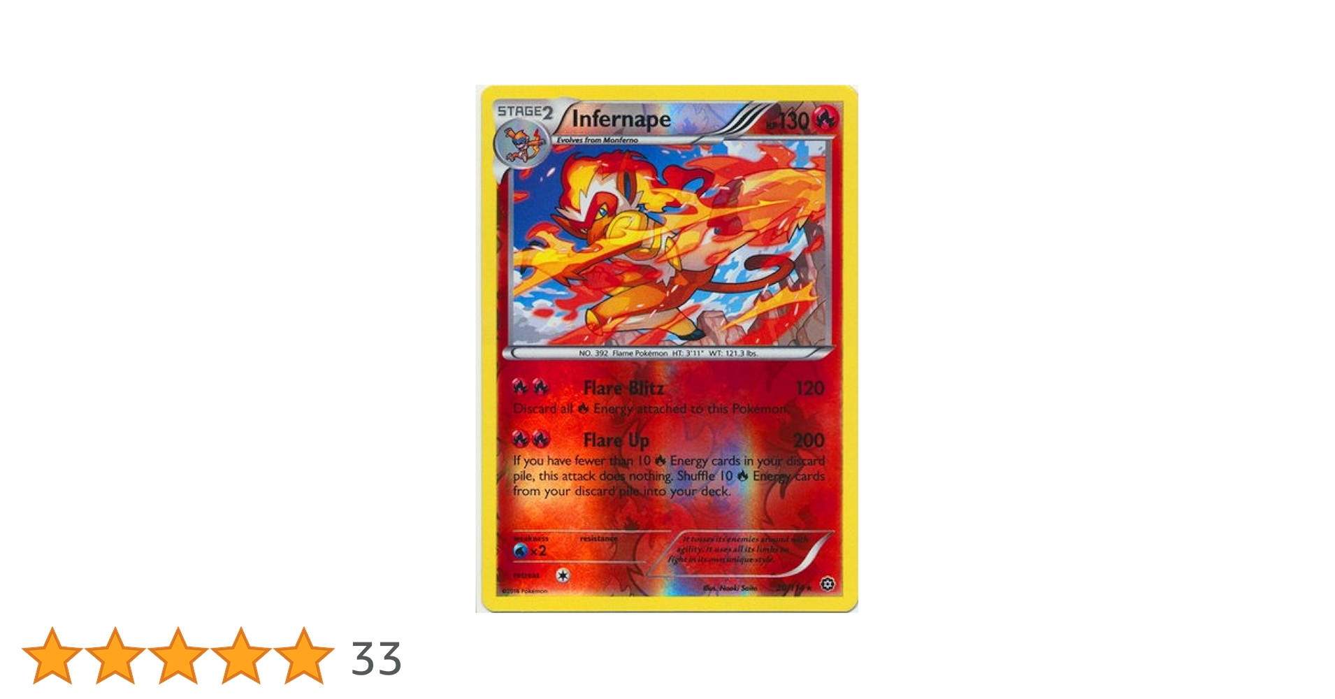 Pokemon - Infernape (20/114) - XY Steam Siege - Reverse Holo