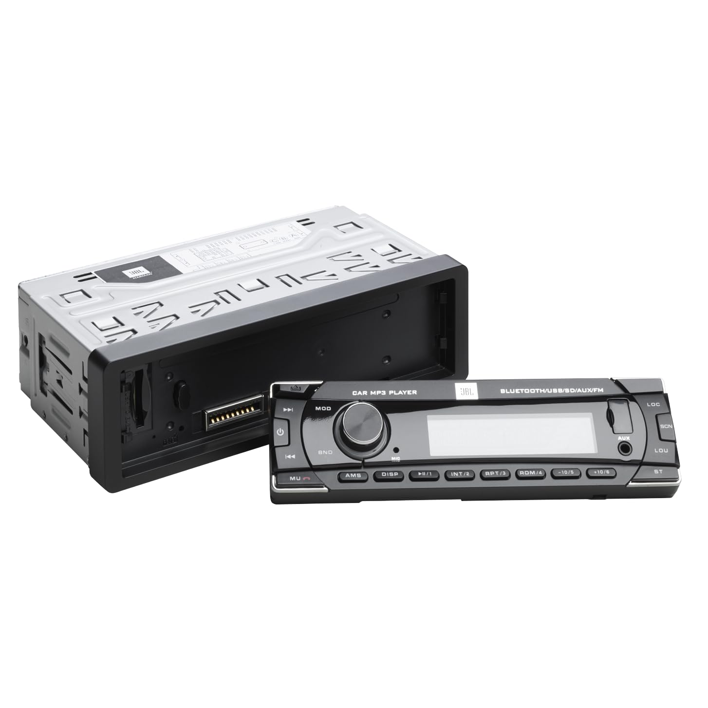 JBL Autoradio Bluetooth Voiture Celebrity 100 par Harman Kardon, Poste Radio 1 DIN, 4x50W, FM, Streaming Bluetooth, kit Main Libre Voiture, écran Amovible, USB, SD et AUX