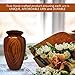 Smartchoice Cremation Urns for Human Ashes Adult - Handcrafted Funeral Memorial Ashes Urn Chestnut Brown Cremation Urn