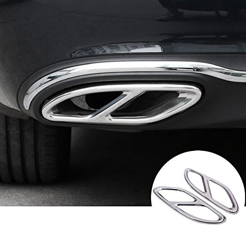 Rear Exhaust Muffler Tail Pipe Cover Trim 2pcs for Mercedes-Benz E Class W212 2014-2015