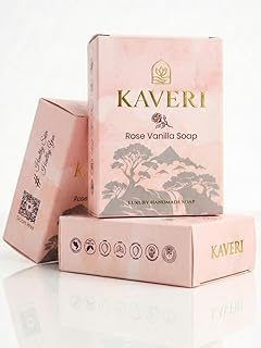 Kaveri Barra de jabón natural Rose Vanilla (p...