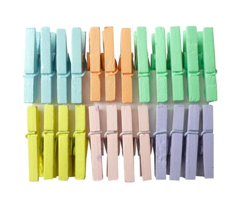 Mini Pinces à Linge En Bois Couleur Fuchsia - Lot De 10 à 400 Pièces (25 Mm) - Décoration Créative