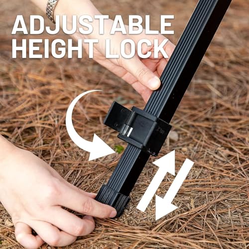 TIMBER RIDGE Campingtisch Klappbar Höhenverstellbar Klapptisch Camping Falttisch Tragbar Aluminium mit Tasche für Picknick Kochen Garten Wandern Reisen 108x71cm - Braun