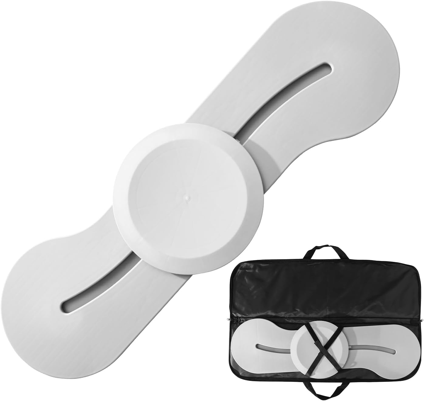 Grey Transfer Board with Turntable, Transfer Board from Bed to Wheelchair, Patient Transfer,Slide Assist Device for Transferring or Seniors from Wheelchair to Bed, Toilet, Tub, Car