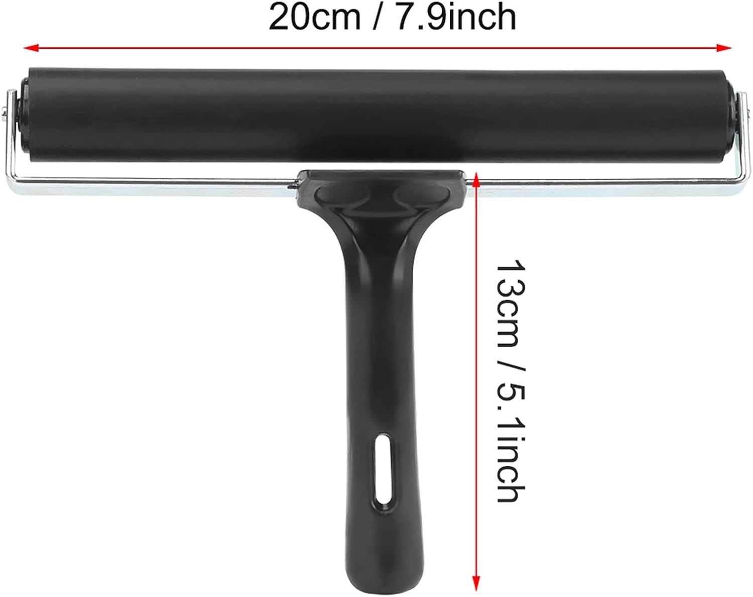 Rubber Brayer Rollers, 8 Inch Brayer Rollers for Crafting Ink Roller Brayer Floor Roller Applicator Art Craft Oil Painting Tool Rubber Roller Tape Roller for Print Tape Wallpapers Scrapbooks