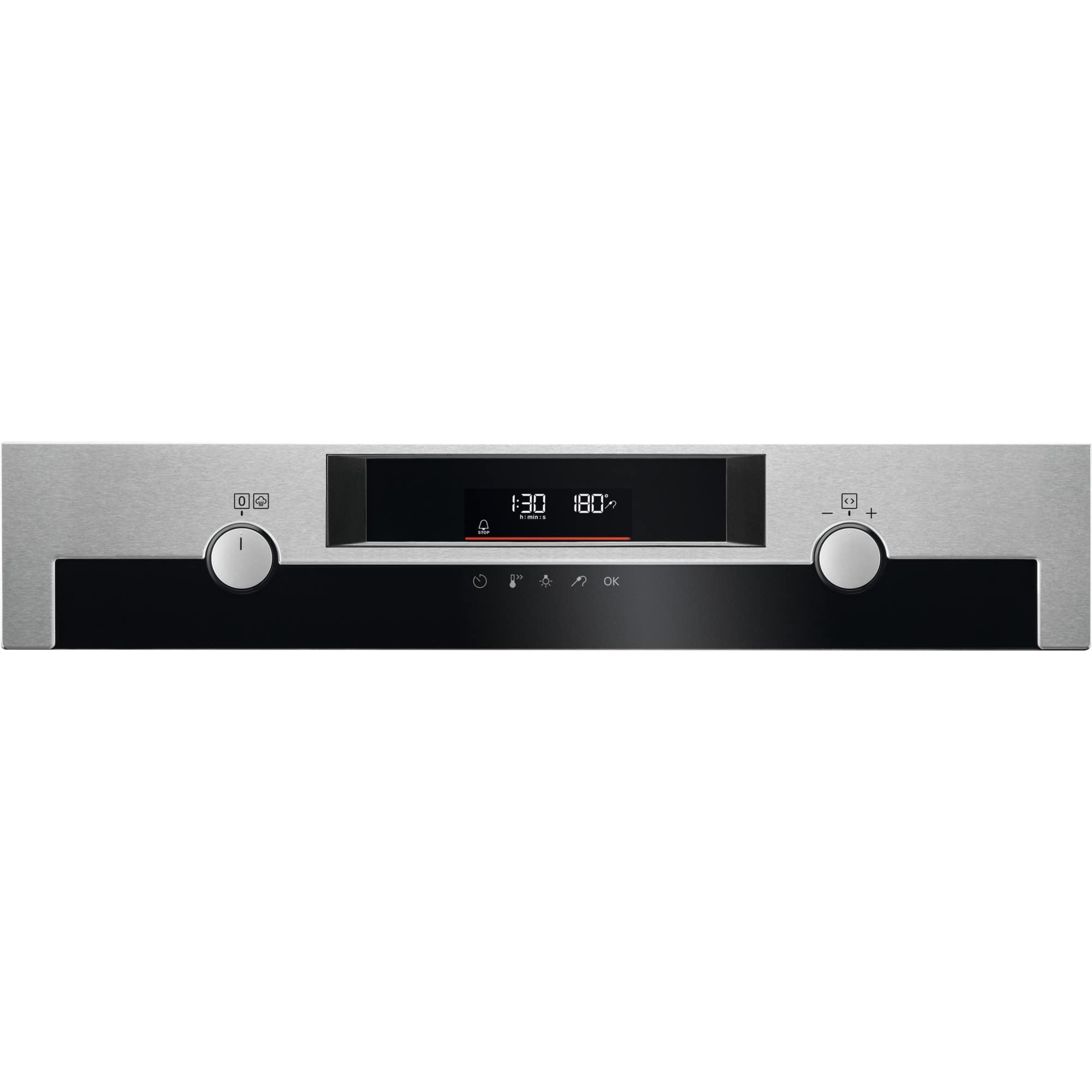 AEG BPE556360M Horno Multifunción, Limpieza Pirolítico, 9 Funciones + Vapor, Cocción Uniforme, Calentamiento Rápido, Sonda Térmica, LCD Táctil, Ventilador XXL, INOX, A+, 71 litros