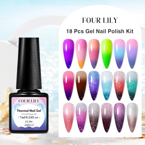 Set de esmaltes de gel cambiantes 18 colores miniatura 4