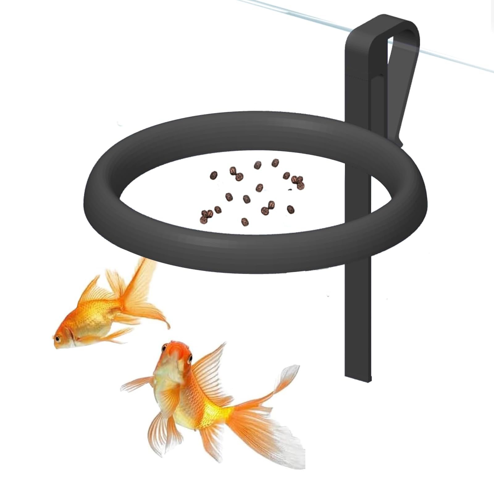 Clip On Fish Feeding Ring for Fish Tank, Aquarium Feeding Ring, Betta Feeding Ring, Floating Fish Tank Feeder, Non-Shedding Feeding Ring for Fish Tank