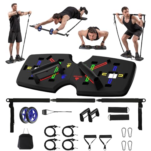 AERLANG Push Up Board, Portable Multi-Function Foldable 10 in 1 Push Up Bar, Push up Handles for Floor,Professional Push Up Strength Training Equipment