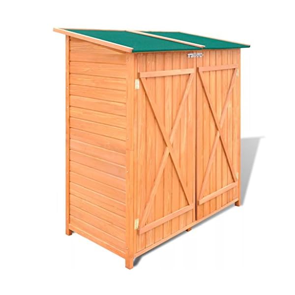 pedkit Holz Ger?tehaus Garten Schrank aus Holz, Ger?teschuppen Ger?teschrank 138 x 65,5 x 160 cm (L x B x H) Mit… – Bild 4