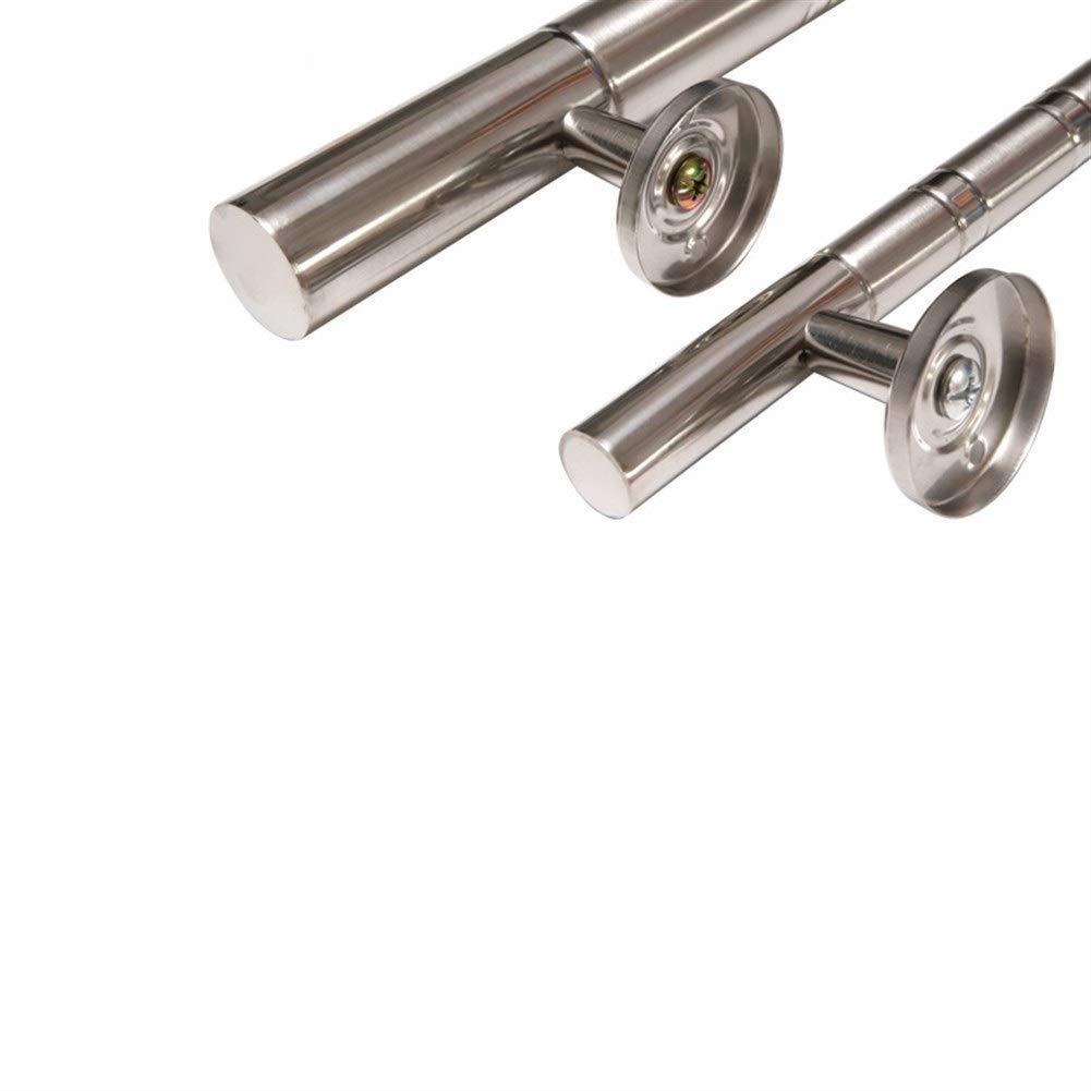 Tirador de puerta de acero inoxidable para entrada de hotel, duradero, 250-460 mm de longitud, ideal para centros comerciales y espacios comerciales