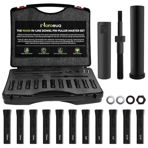 95400 Dowel Pin Puller and Remover Master Set with SAE & Metric Collets Efficient Extraction Tool for Removing Dowel Pins