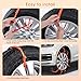 Qoosea Snow Chains Tire Chains for Car Trucks 12Pcs Universal Thickened Manganese Steel Emergency Snow Tyre Chains Adjustable
