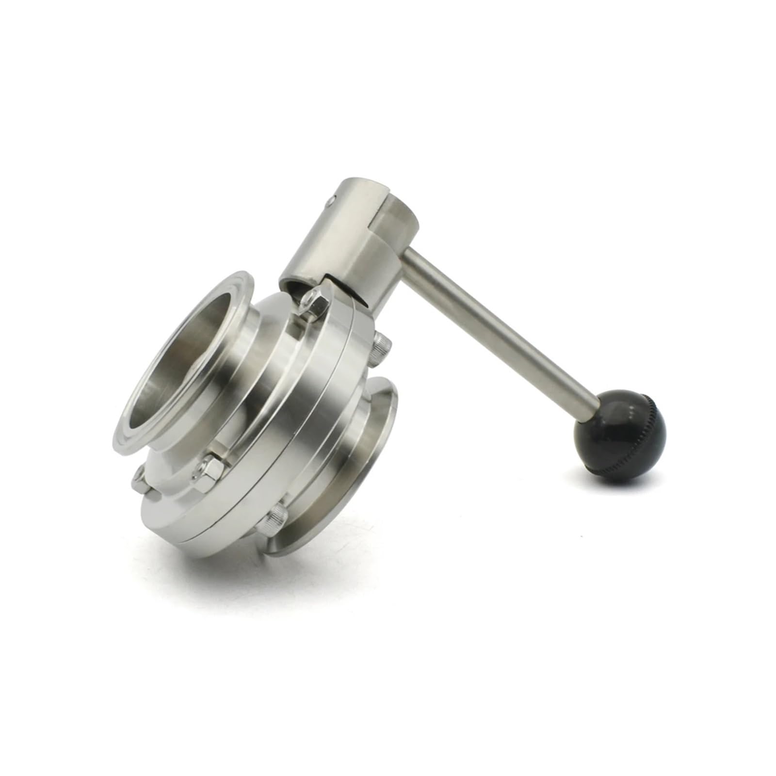 Valvola a Farfalla in Acciaio Inossidabile SS304/316L 3/4 "1" 1-1/2 "2" 3 "4" OD50.5/64/119mm Valvola a Farfalla a Tre Clip(32mm Ferrule 50.5,SS304)