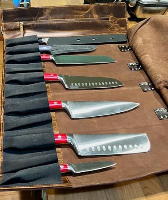 Rustic Town Genuine Leather Chef Knife Roll All Purpose Chef Roll