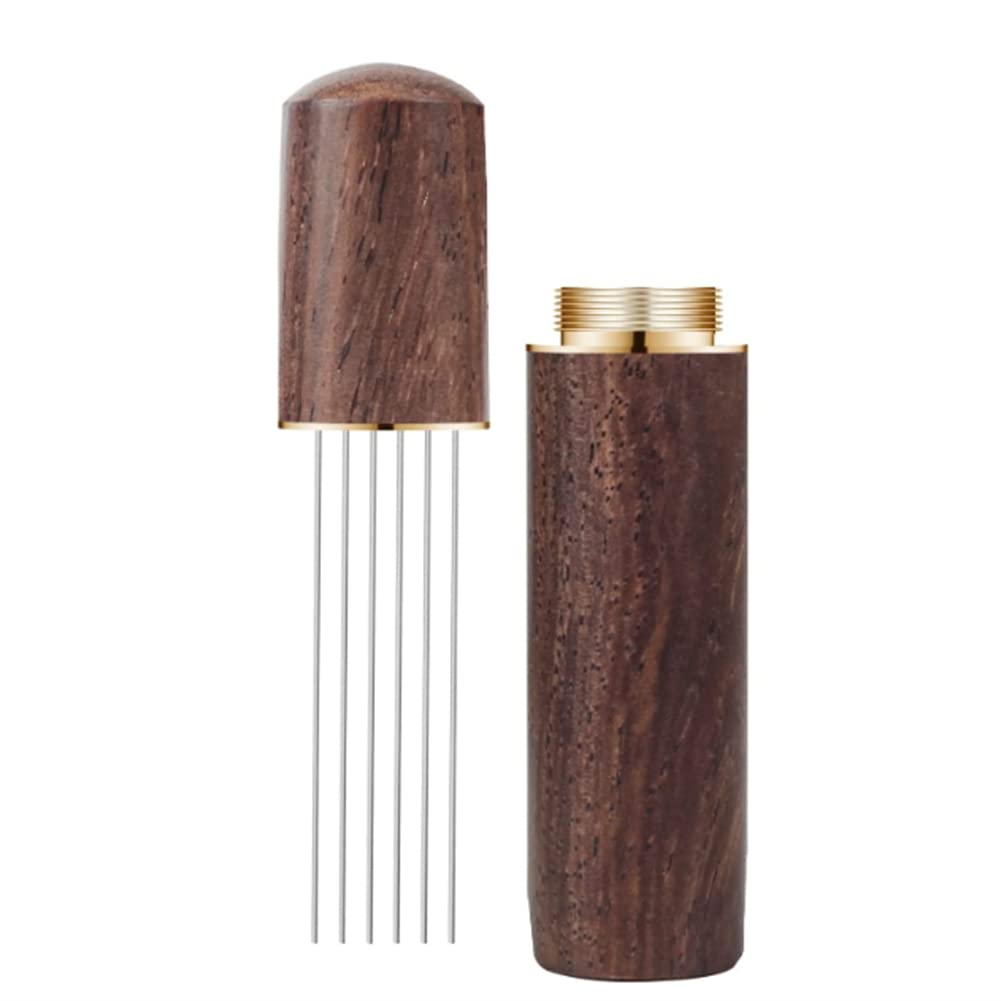 Graootoly Walnut Color Wdt Tool Espresso Coffee Stirrer Espresso Distribution Tool,6 Needles