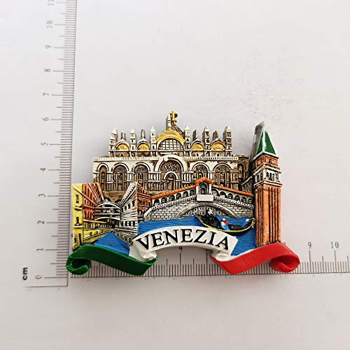 Imán decorativo 3D souvenir Venecia 6 × 8.5 cm miniatura 6