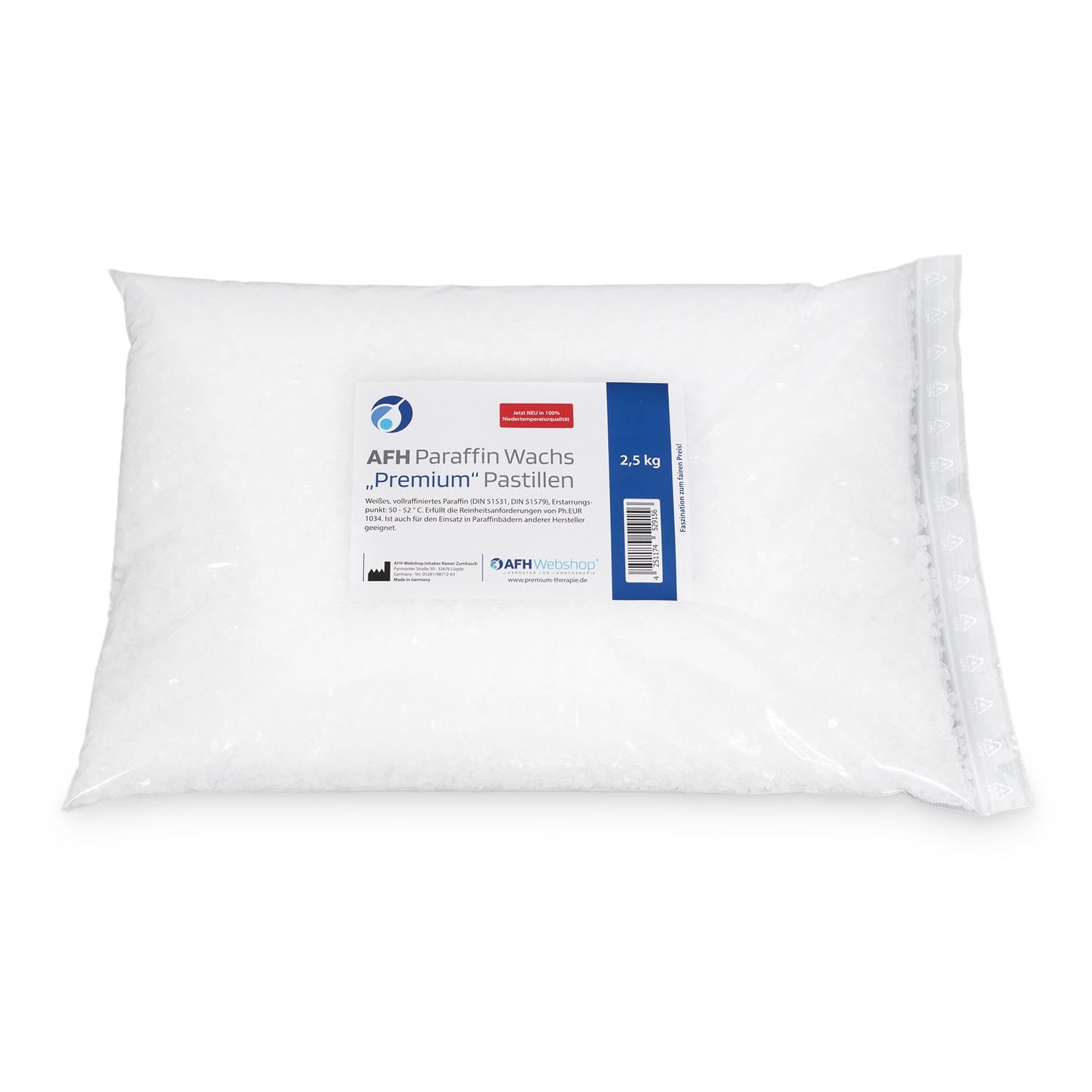 AFH Paraffin Wachs Pastillen Premium im 2,5 kg oder 25 kg Beutel (2,5 kg)