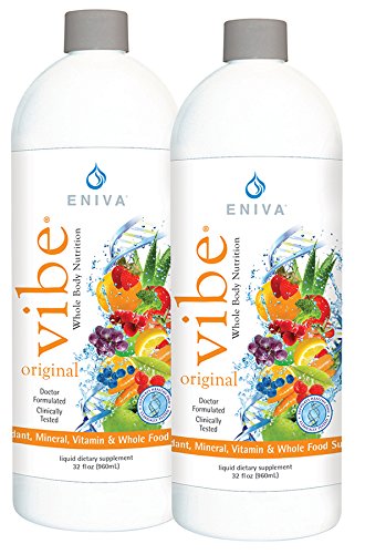 Eniva Vibe Original Liquid Full Spectrum Daily Multi Minerals Vitamins 2 Bottle Value Pack (64 oz)