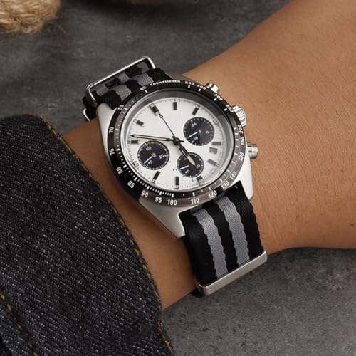 Aoeiwv Military Ballistic Nylon Watch Strap 20mm 22mm with Heavy Buckle One-Piece Soft Durable Waterproof Premium Nylon Replacement Bands for Men Women by Aoeiwv - Used condition - Image 2
