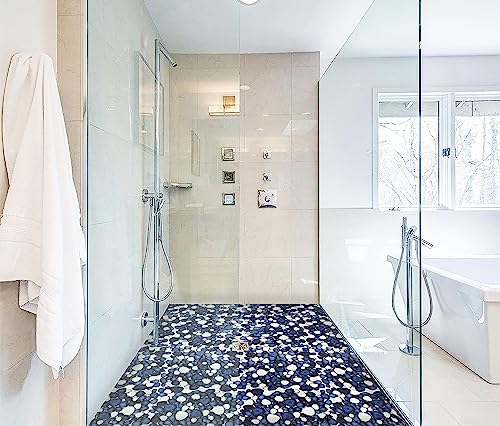 Primoon Pebble Ceramic Tiles 5 Sheets, Heart-Shaped 12X12 Floor Tile Ceramic thumb #3