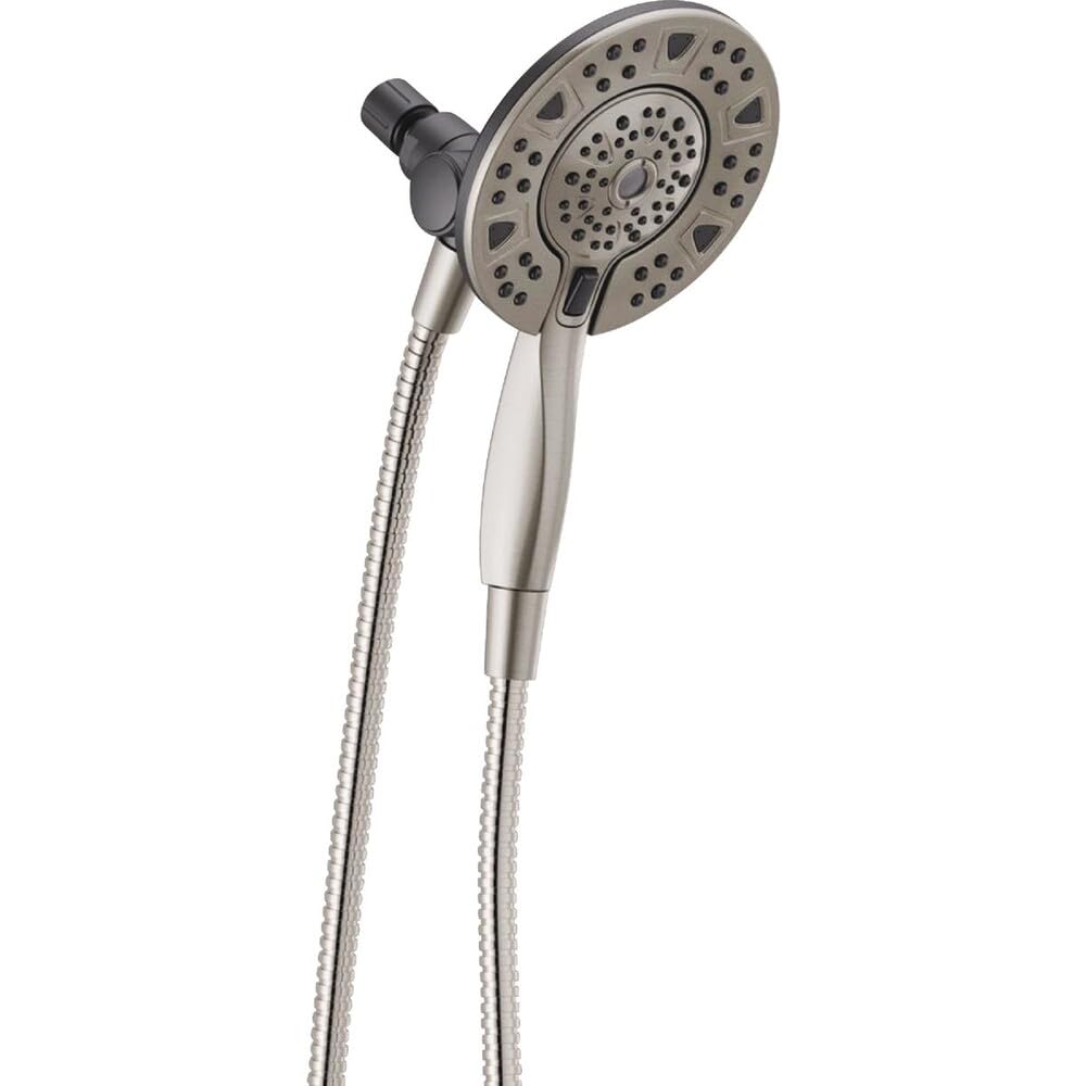 Delta In2ition Two-in-One 4-Spray 6 in Dual Wall Mount Fixed and Handheld Shower Head in SpotShield Brushed Nickel 75494SN