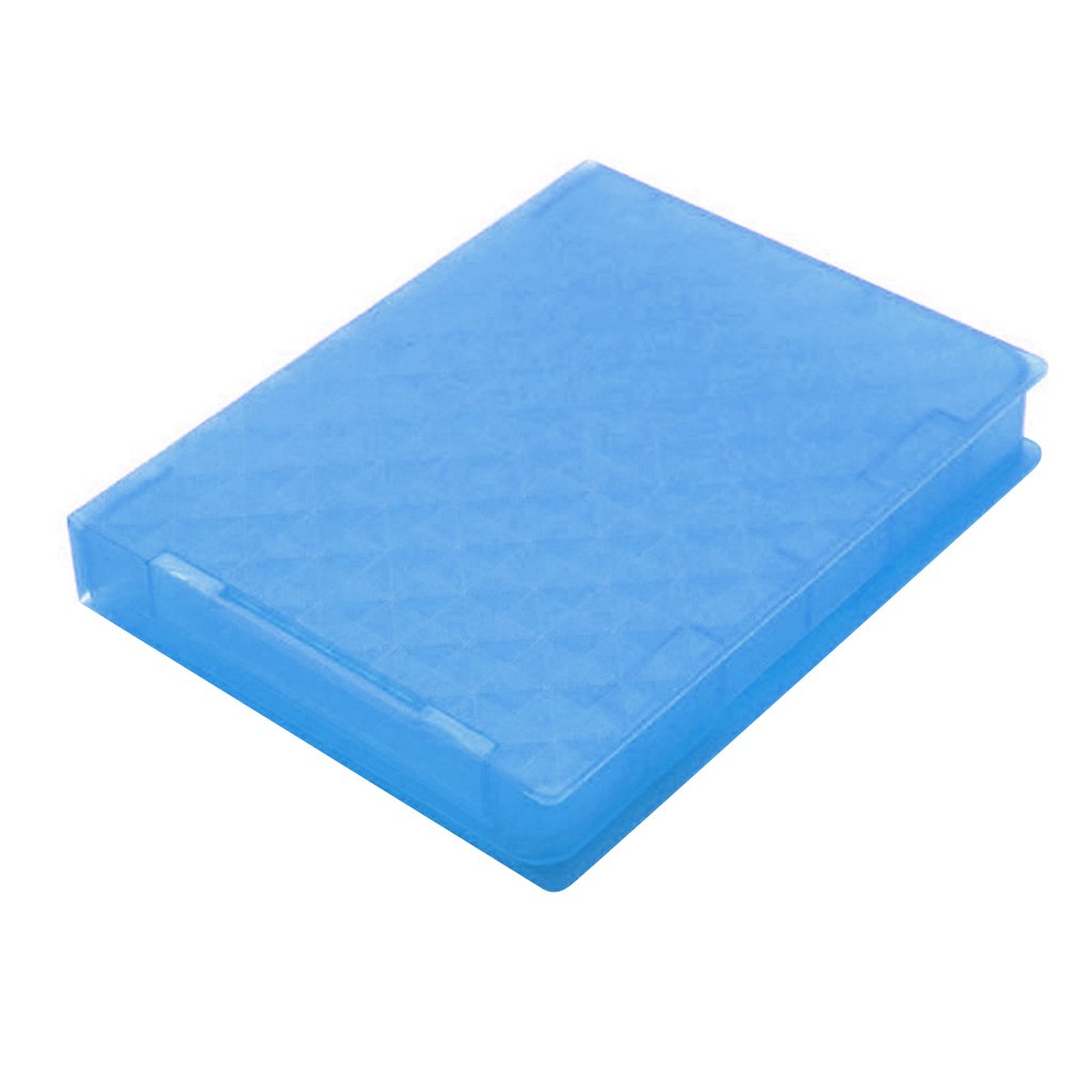 2.5 SATA Hard Drive HDD SSD Enclosure External Disk Case Storage Box Blue