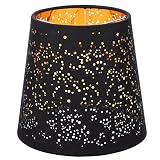 ibasenice Cloth Lamp Shades- Lamp Shade Set of Lamp Shade Clip On Bulb- Barrel Cloth Lampshade for T